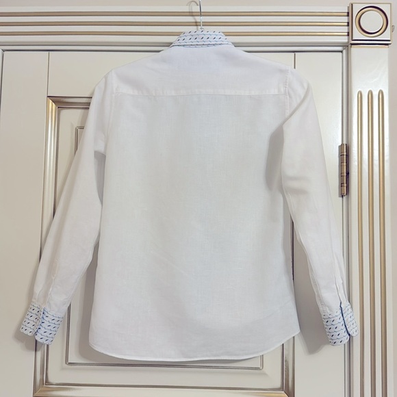 Fred Mello Linen Shirt Size 10 & 14 - Picture 4 of 6